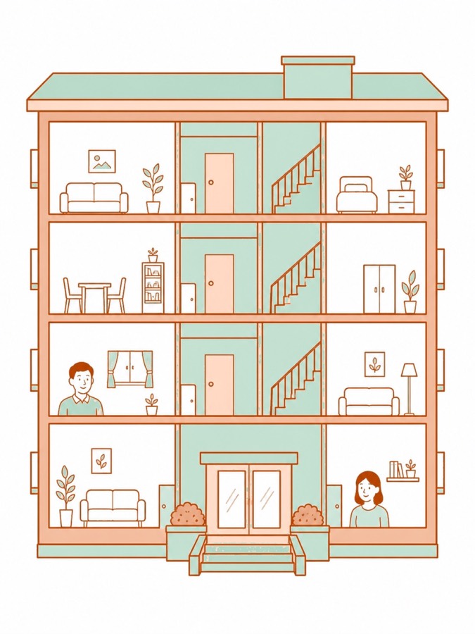 図 区分所有建物の構造(タップ/ピンチで拡大)
