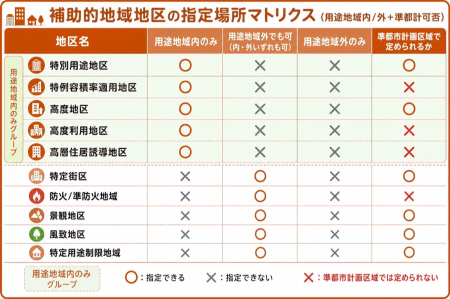 図 地域地区の整理（タップ／ピンチで拡大）